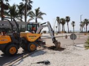 Inici dels treballs d’asfaltat al passeig Marítim de Castelldefels