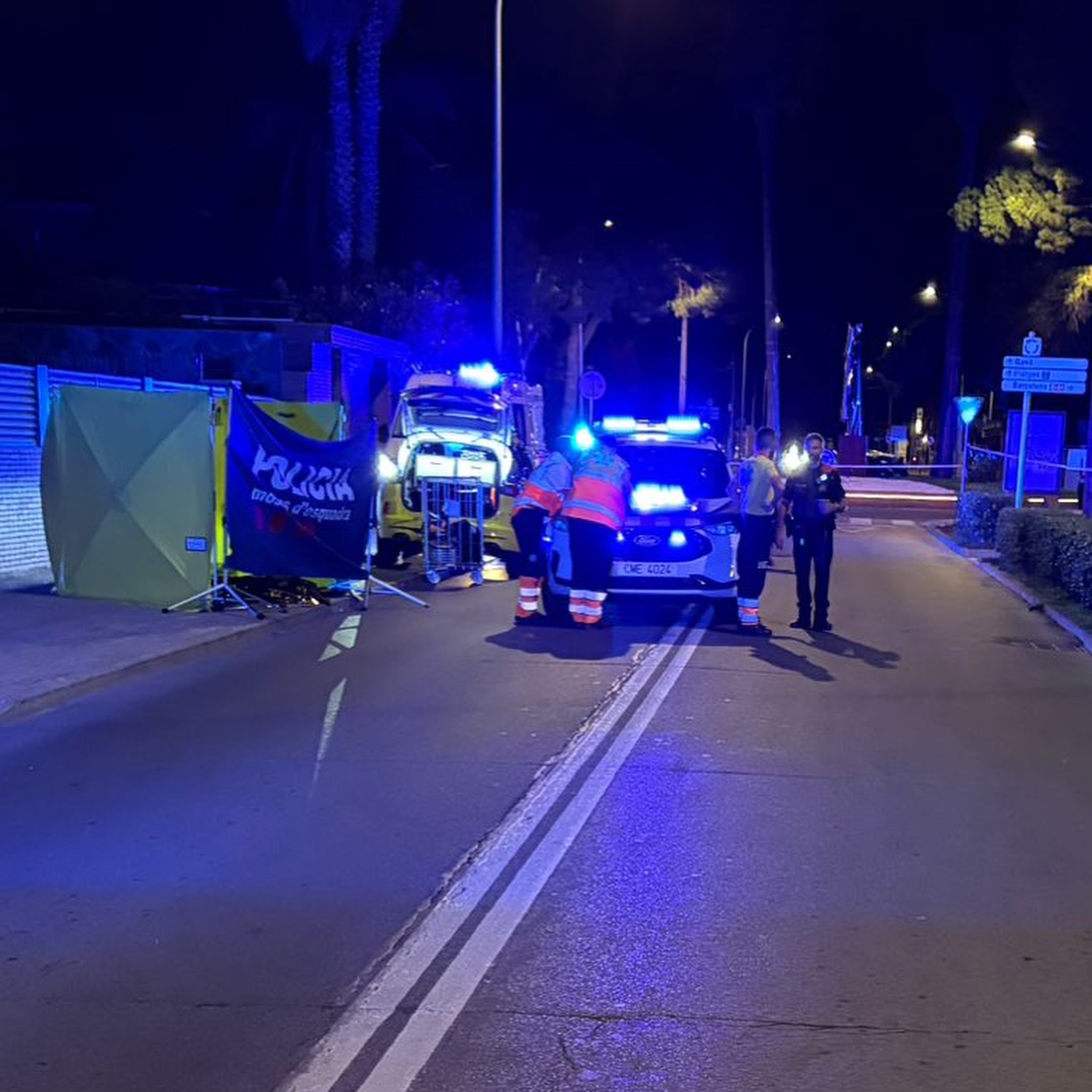 Mort d'un menor d'edat en un accident de trànsit a Castelldefels. Foto: Policia Local de Castelldefels